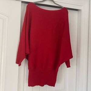 Brand new with tags attached red sweater tunic (could also be a dress)